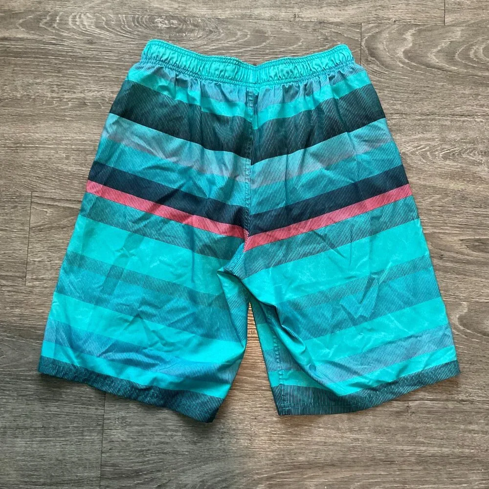 Men's Nike‎ Optic Shift Striped Volley Shorts Swim Beach Vacation Size Medium